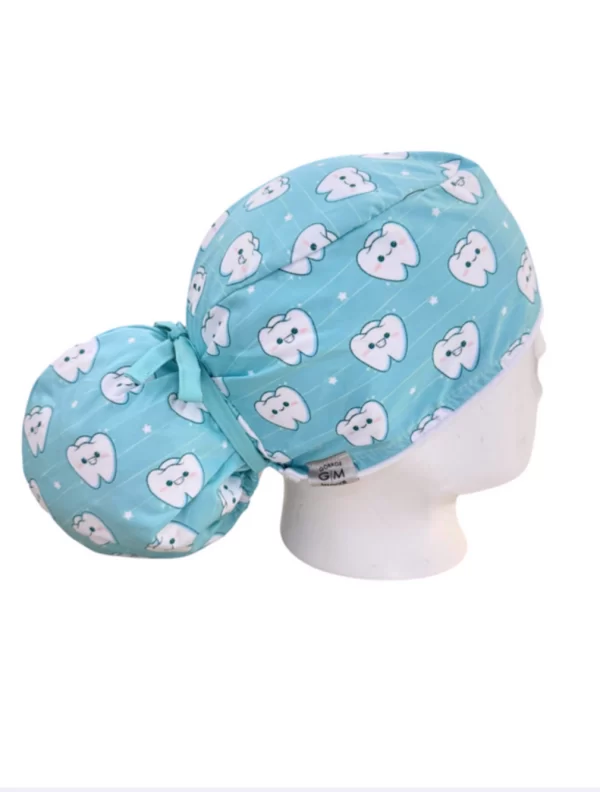 Muelitas Aguamarina Gorro Quirúrgico Odontología. Gorros Mágicos. Cali. Palmira. Colombia.