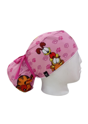 GORRO GARFIELD ROSADO